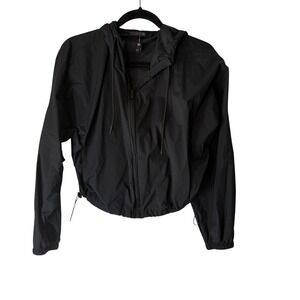 All In Motion Black Hooded Lightweight Zip Up Active Jacket Size Small Athletic